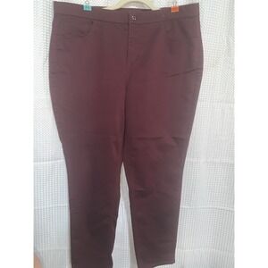 D & Co. "How Comfy" Jeans Women Size‎ 20WP Red Elastic Waist Stretch